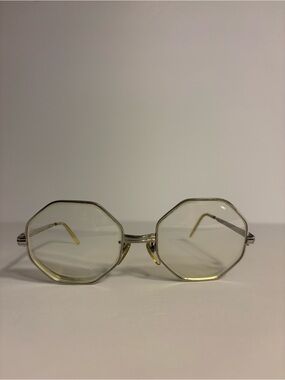 Vintage West Germany Octagonal Glasses Metal Frame Hero Student 8, 52 20, 130-5